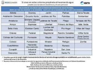 Domingo 11 de Diciembre sin agua potable a más de 50 colonias de Tecate