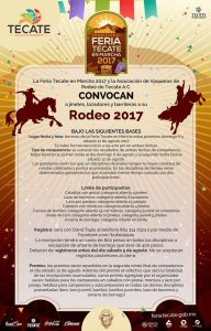  Convocan a participar en el Rodeo de la Feria Tecate en Marcha 2017