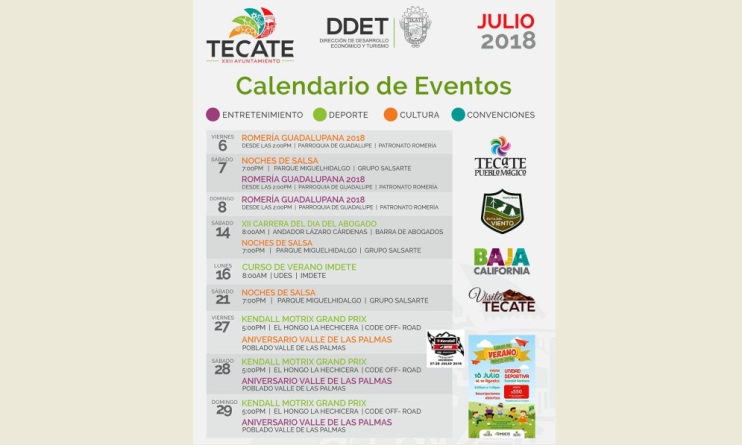 Presenta Gobierno Municipal calendario de actividades para el mes de julio