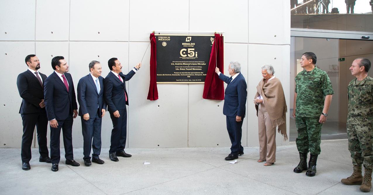 Participa Gobernador Francisco Vega en inauguración del C5i de Hidalgo