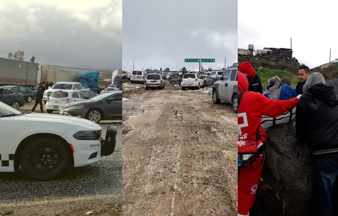 Decenas de personas quedaron varadas en carretera libre a Tecate