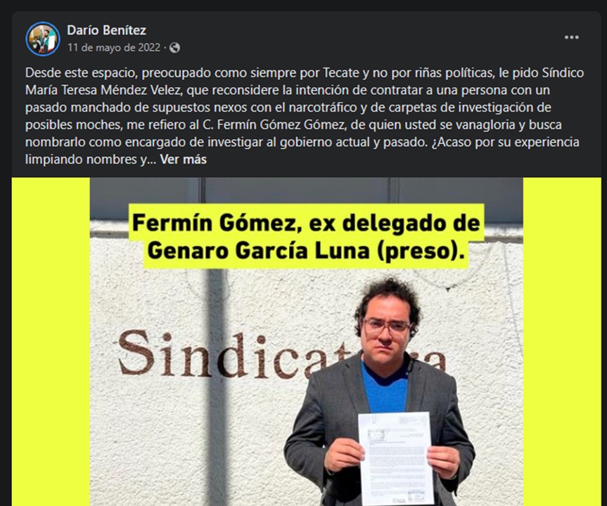 Uno de los tantos desencuentros entre el alcalde y la síndico.