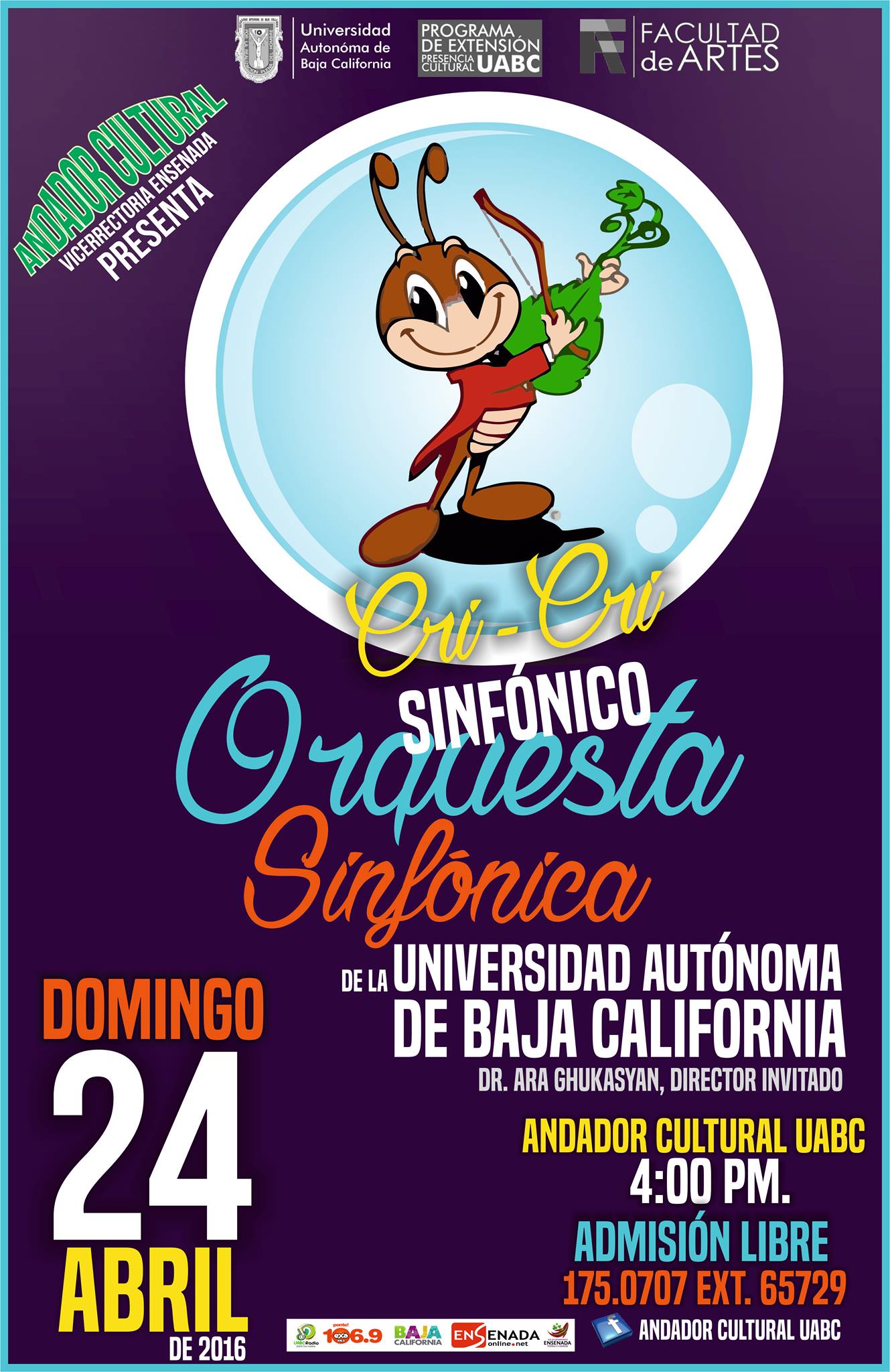 Invita UABC a Concierto CriCri Sinfónico