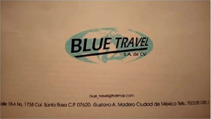 “Blue Travel” agencia de viajes que intenta robar a tecatenses