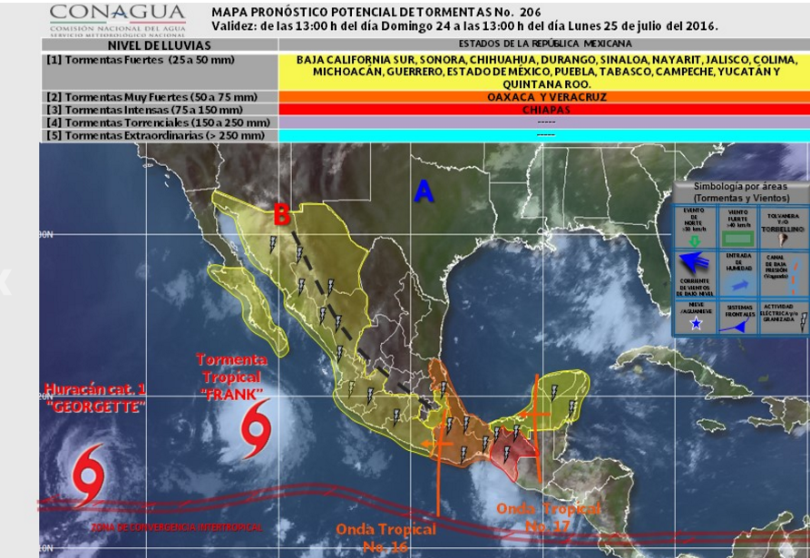 Tormenta Frank cambia el clima de Tecate