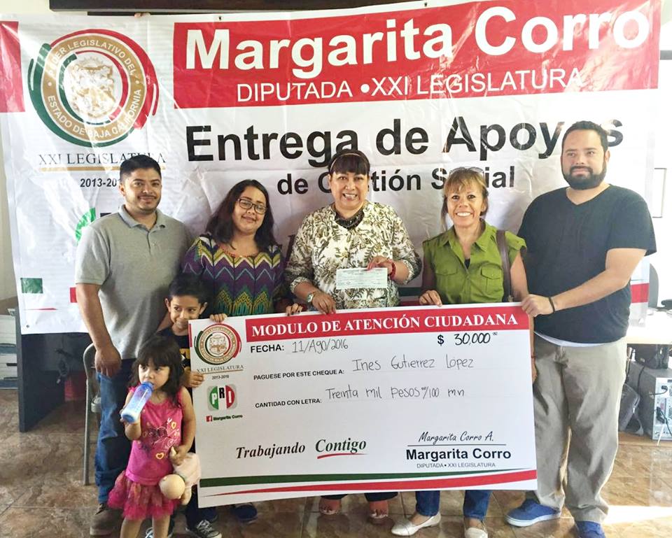 Margarita Corro continúa apoyando a familias, jóvenes y Asociaciones