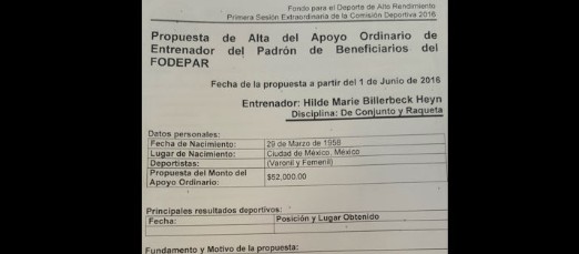 CONADE beca con 52 mil pesos mensuales a madre de funcionario