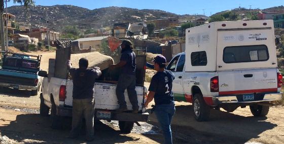 Realizan recolección de basura voluminosa en La Sierrita