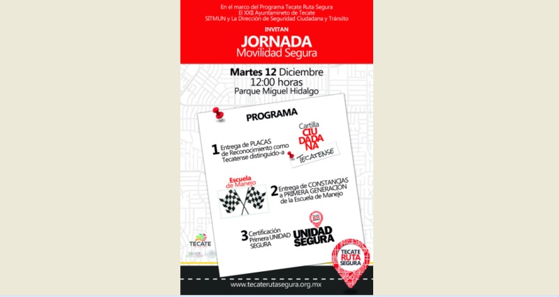 Gobierno Municipal convoca a participar en la Jornada de Movilidad Segura