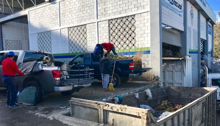 Obras Públicas realizó tareas de limpieza en el Centro de Transferencias de Tecate