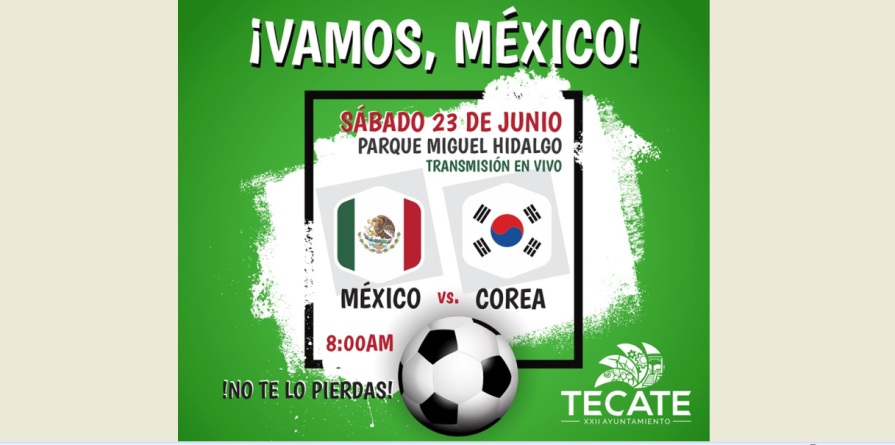 Partido de México será transmitido en pantalla gigante en el parque