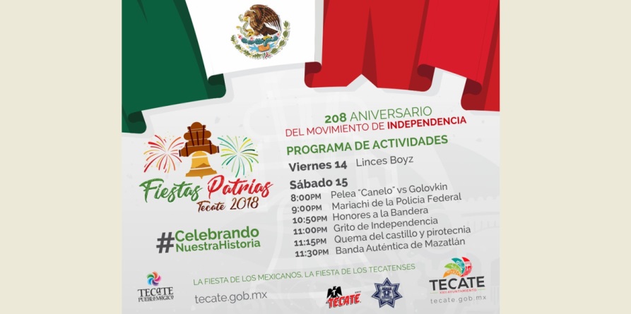 Gobierno Municipal de Tecate presenta programa de las Fiestas patrias 2018