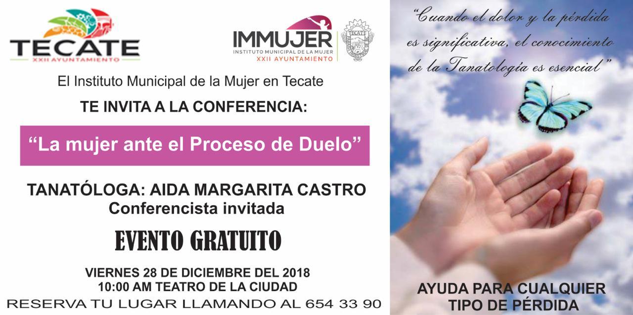 Invitan a la conferencia “la mujer de hoy ante el proceso de duelo”