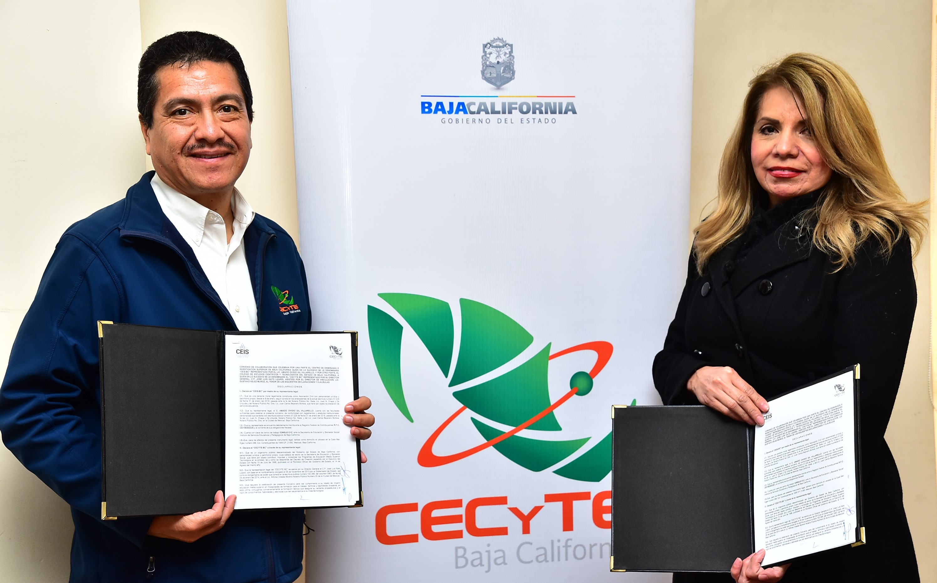 Firman CECyTE BC y CEISBC convenio de colaboración