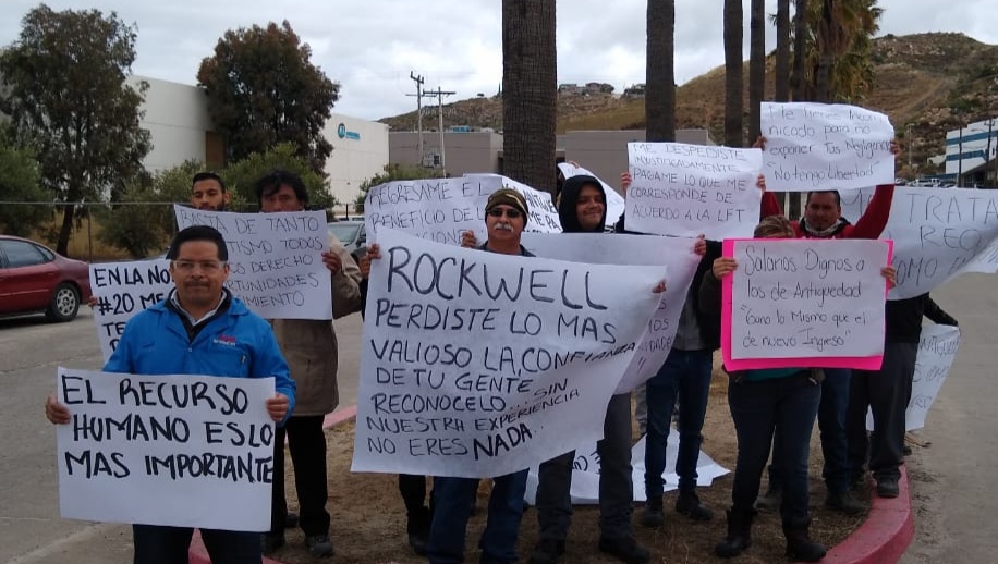 Empleados de Rockwell protestan por malas condiciones laborales