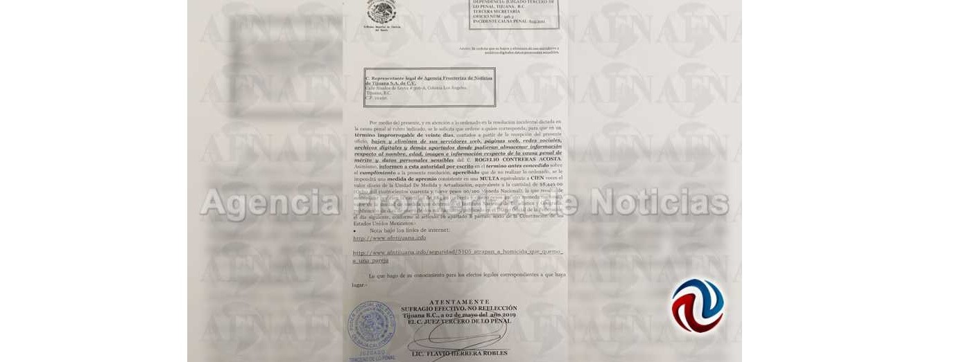 Juez ordena a AFN borrar notas de ¡Ocho años atrás!