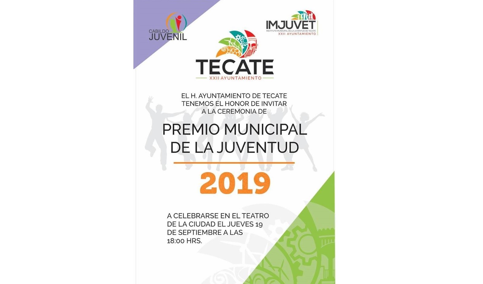 Invitación Premio Municipal de la Juventud de Tecate