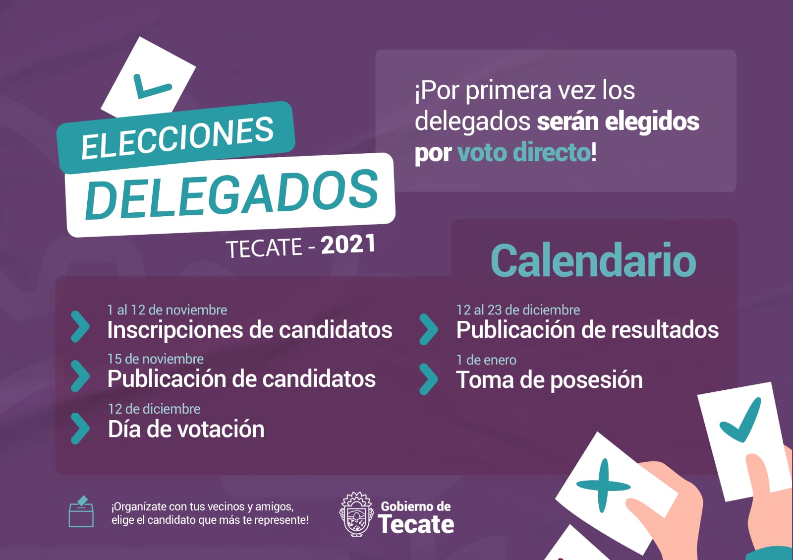 POR PRIMERA VEZ EN LA HISTORIA LOS DELEGADOS SERÁN ELECTOS POR EL PUEBLO.