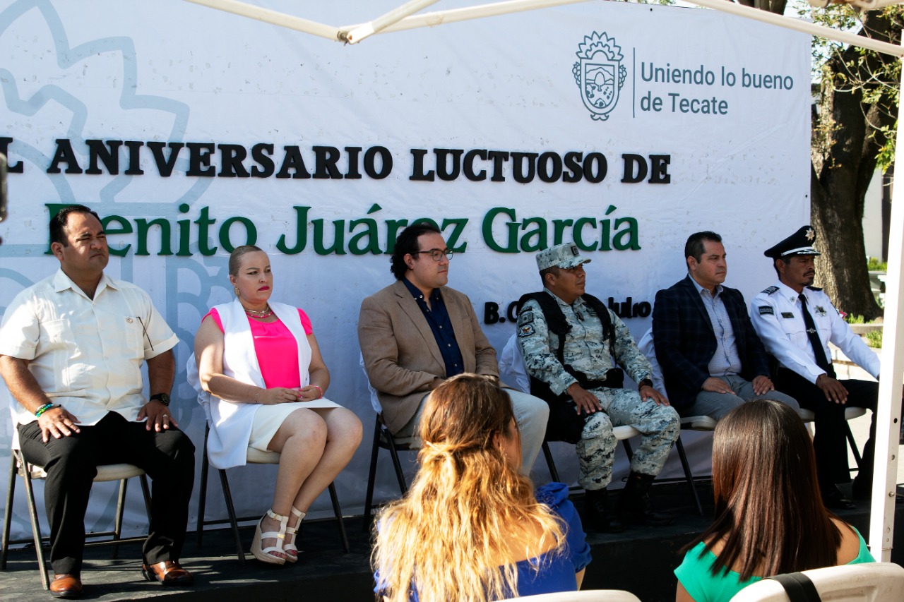 Gobierno de Tecate conmemora 150 aniversario luctuoso de Benito Juárez