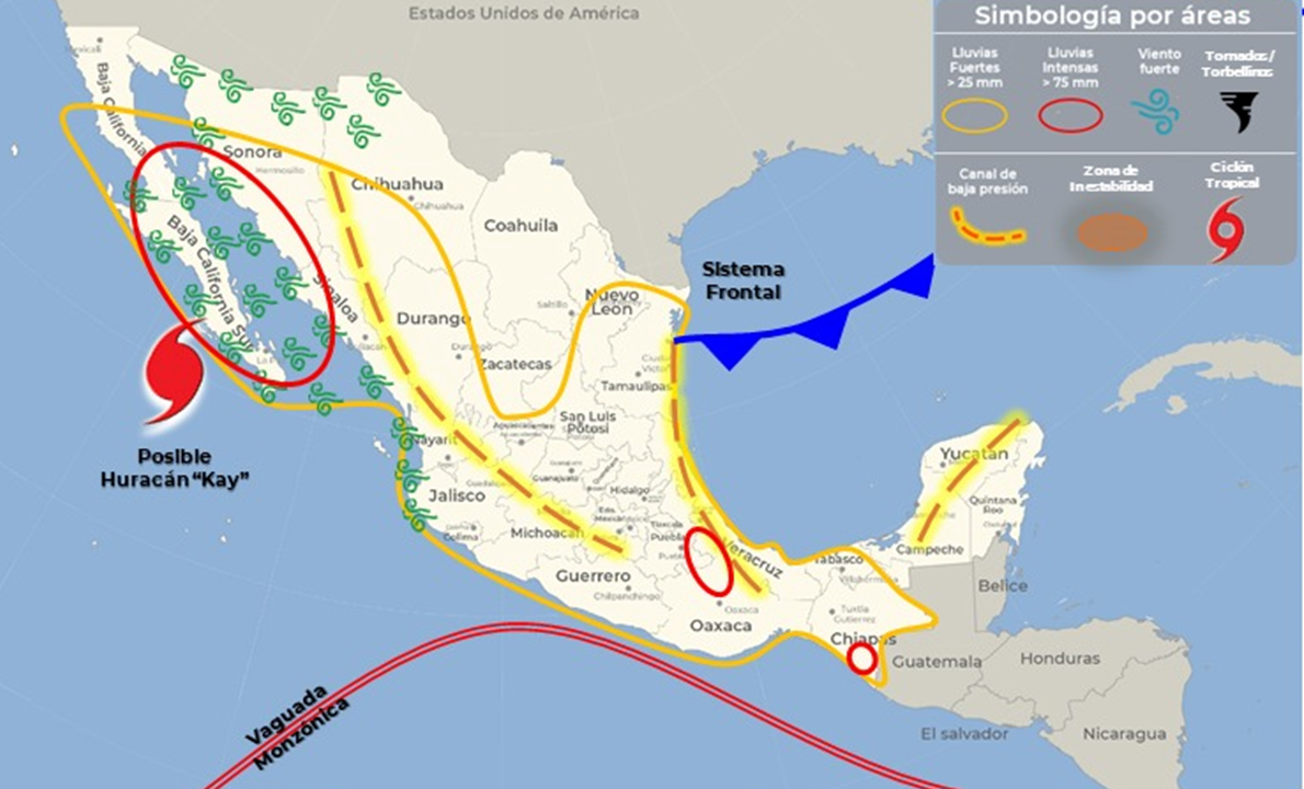 Tormenta tropical ‘Kay’ no llegaría a Tecate: Protección Civil