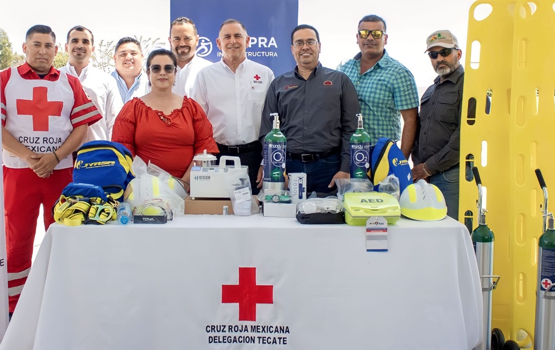 Entrega Sempra Infraestructura equipamiento médico a Cruz Roja de Tecate