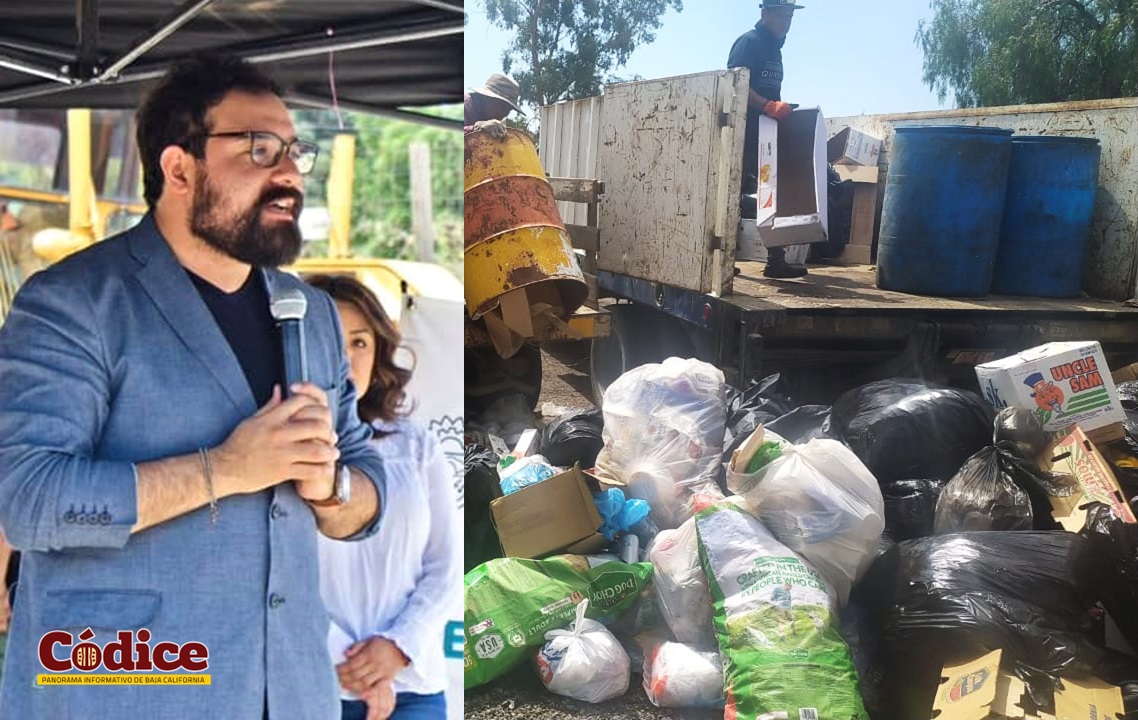 Promete alcalde solución al tema de la basura en La Rumorosa en una semana