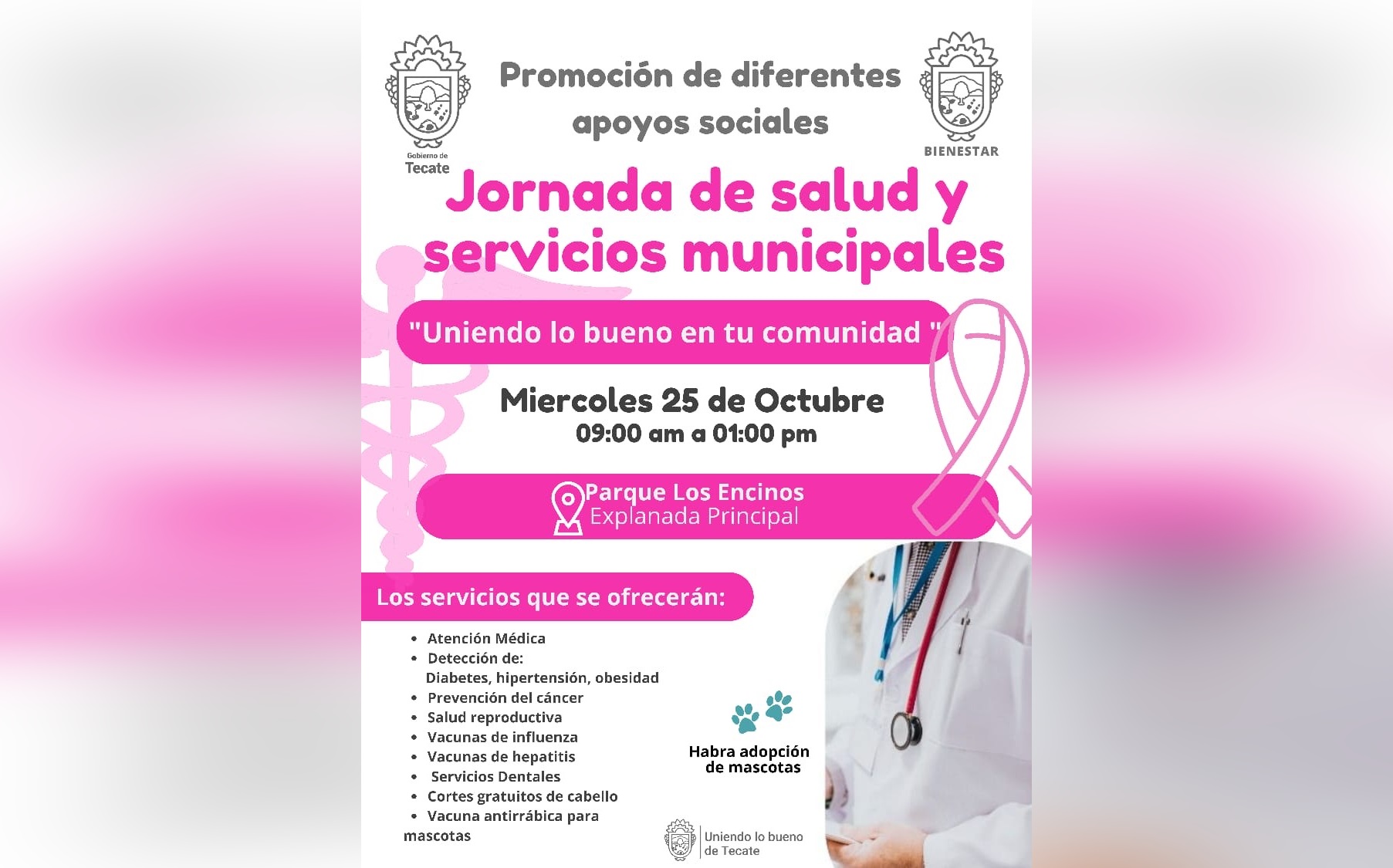 Realizará gobierno municipal jornada de servicios en Parque Los Encinos