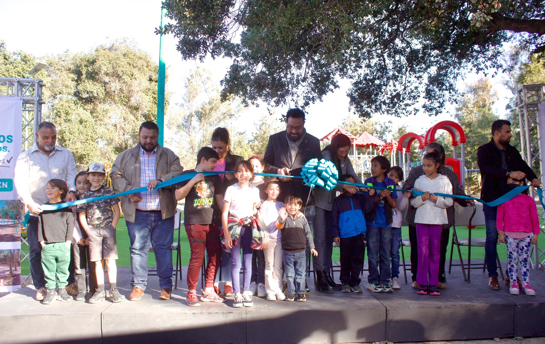 Inauguran nuevos juegos y zonas rehabilitadas del Parque Los Encinos