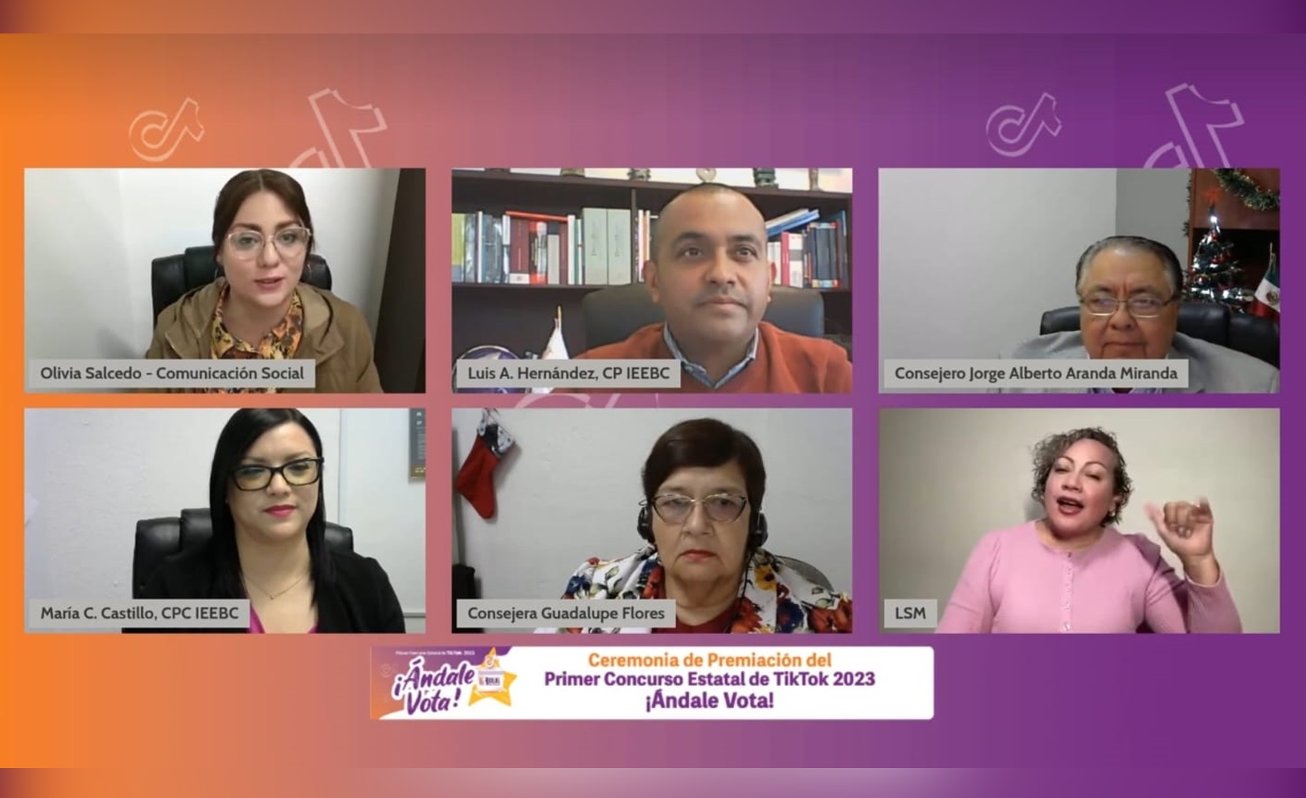 Premia el IEEBC a ganadores del Primer Concurso Estatal de TikTok 2023