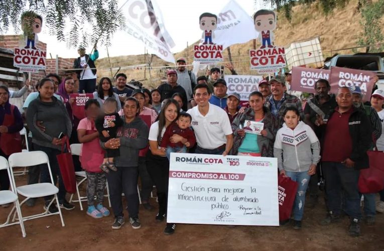 Propone Román Cota mejorar alumbrado en las colonias de Tecate