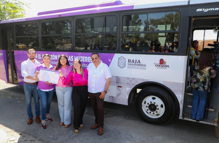 Fortalece gobernadora el Transporte Violeta en Mexicali