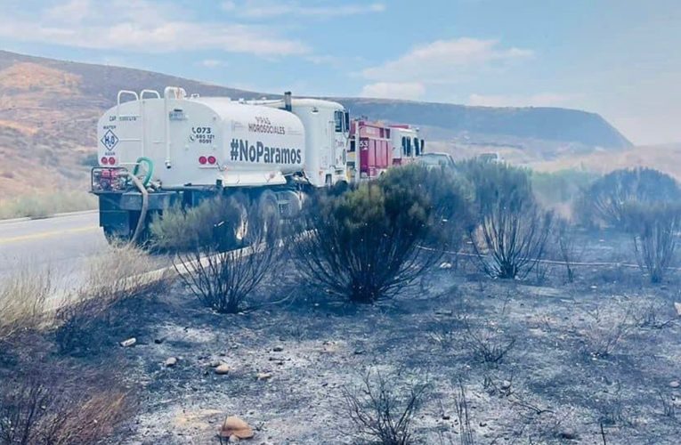 Apoya CESPTE a combatir incendios al heroico cuerpo de Bomberos de Tecate