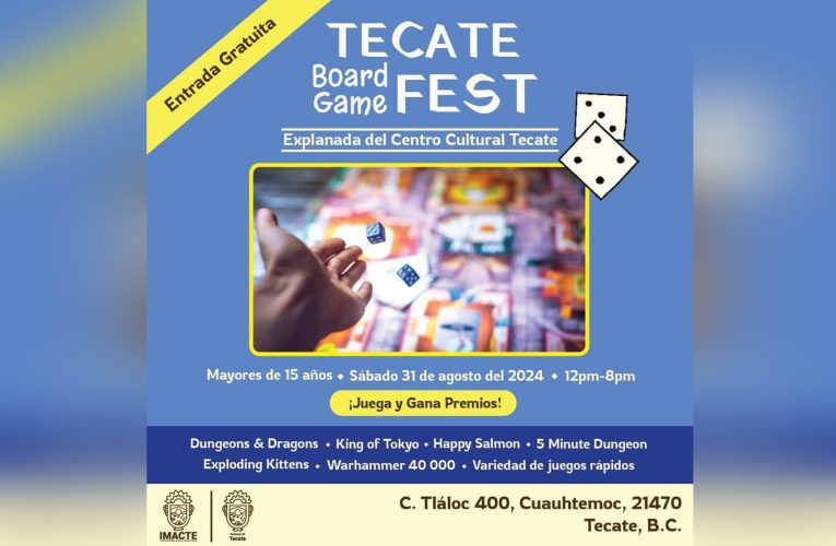 Realizarán el “Tecate Board Game Fest” el próximo 31 de agosto