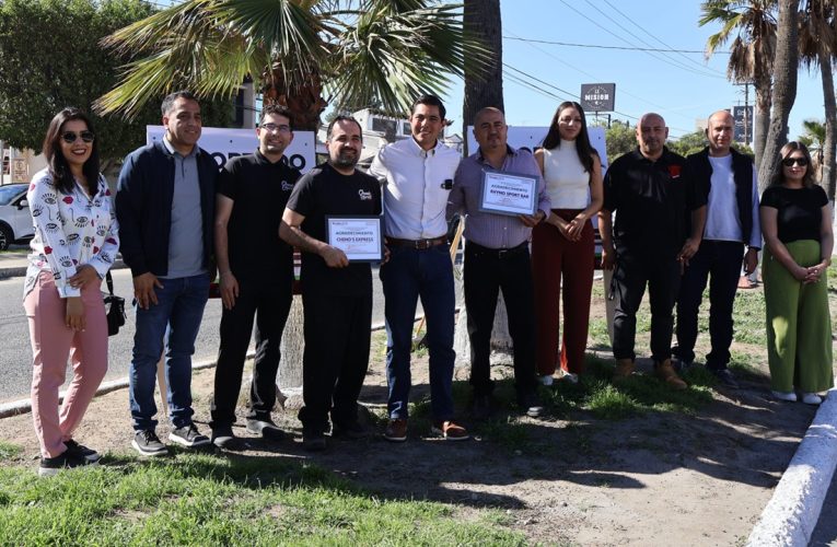 Dos empresas más se suman al programa de adopción de camellones en Tecate