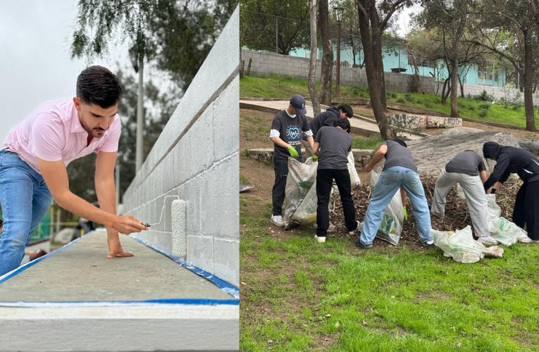 Regidor Isaac Contreras encabeza renovación del parque de Santa Anita