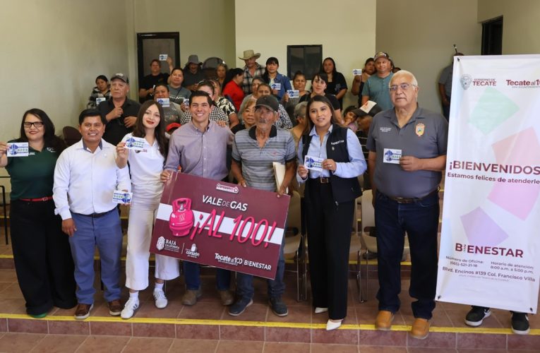 Gobierno de Tecate entregó apoyos para gas en la zona rural
