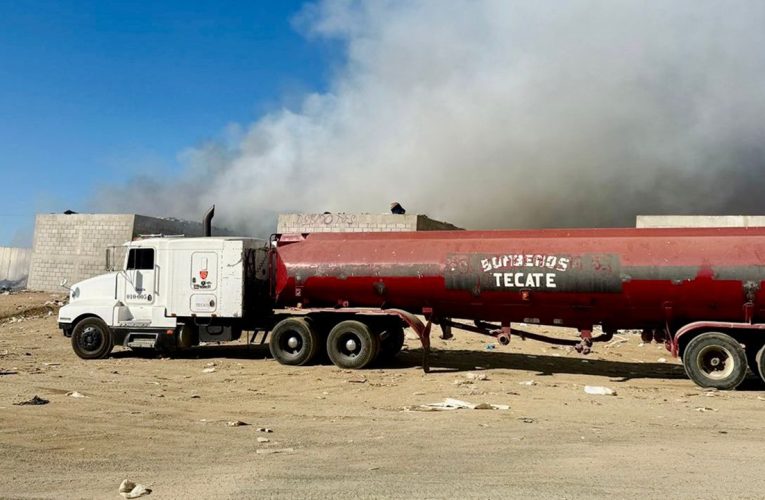 Se incendió interior del nuevo Centro de Transferencia en Tecate