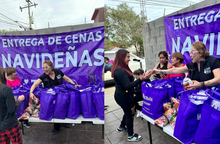 Cientos de cenas navideñas entregó Tere Ruiz para fiestas decembrinas