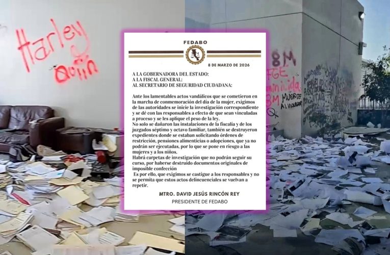 Abogados piden investigar actos vandálicos contra la Fiscalía en Tijuana